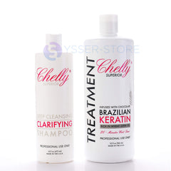 CHELLY Clarifying Shampoo bottle cleans buildup for smoother, healthier hair