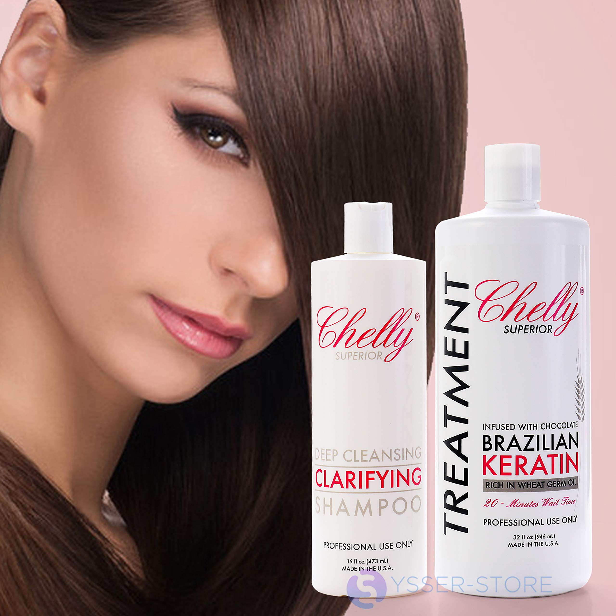 CHELLY Superior Keratin Chocolate Treatment jar enhances shine and reduces frizz