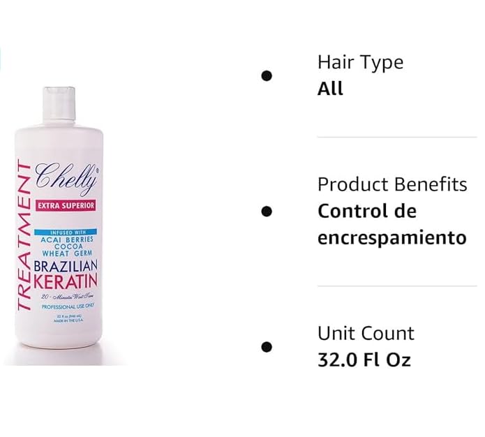 Chelly Superior Keratin packaging opened, signaling a premium salon formula