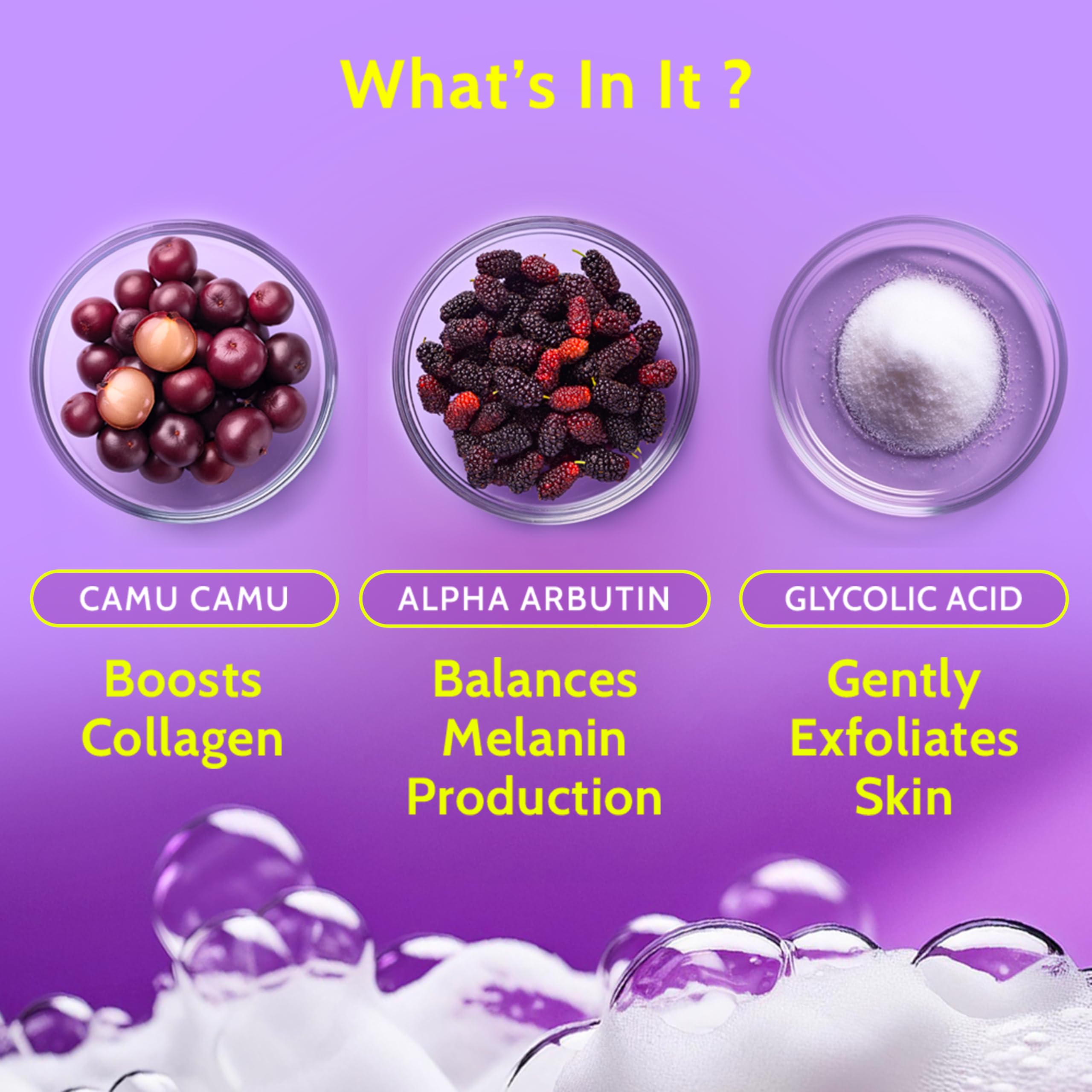Alpha Arbutin element hints at gentle brightening properties.
