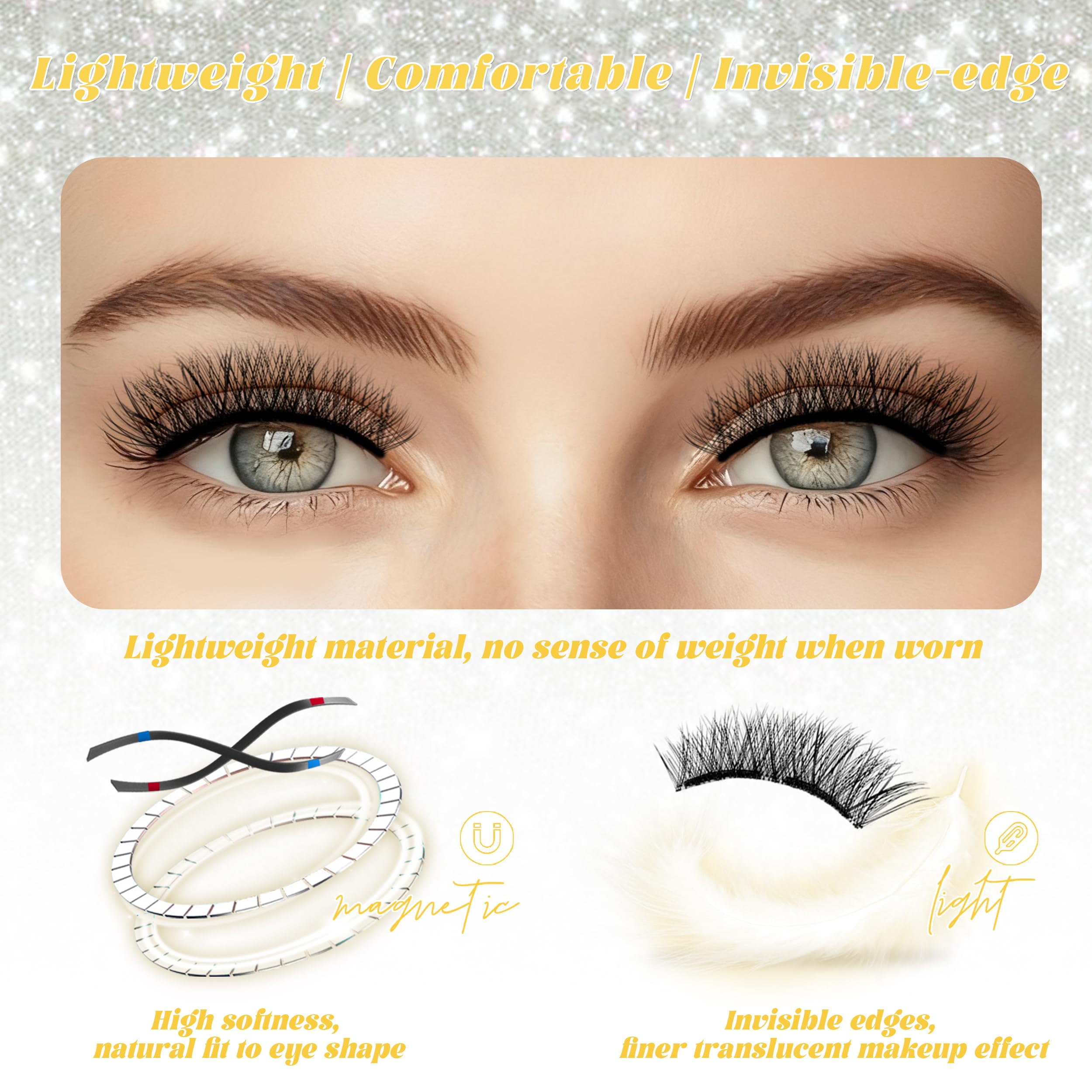 Chensplend M06 cat-eye style lashes for bold definition.