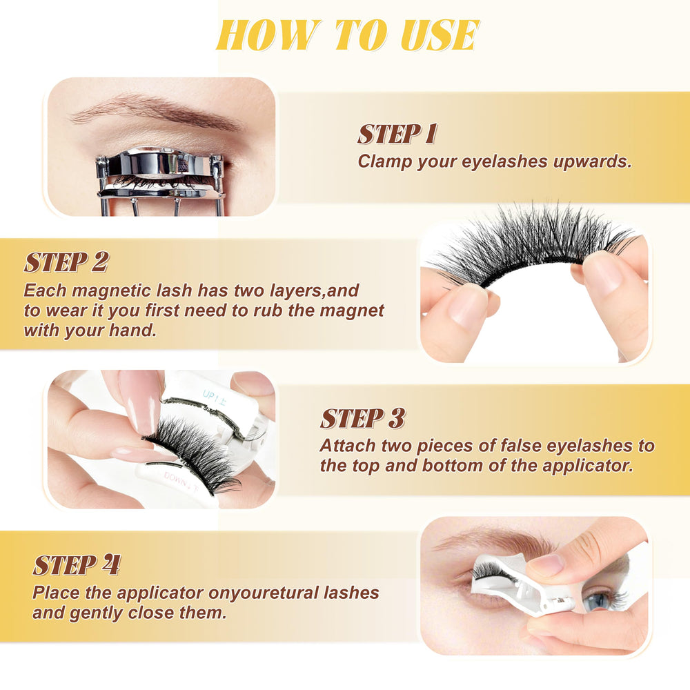 Chensplend M06 silver gift box packaging with compartments for lashes and clip.