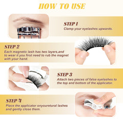 Chensplend M06 silver gift box packaging with compartments for lashes and clip.