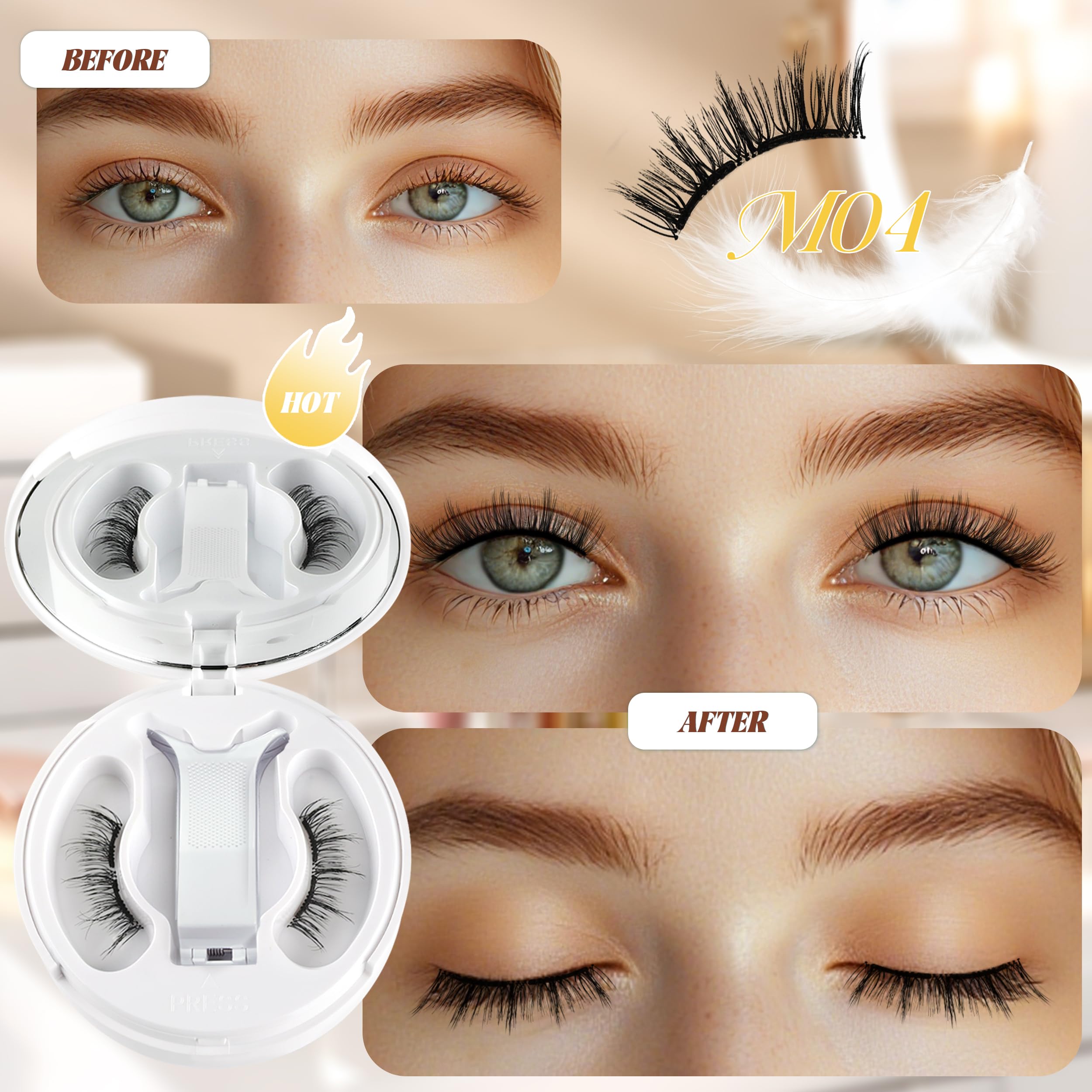 Chensplend no-glue-needed design minimizes skin irritation and simplifies routine.