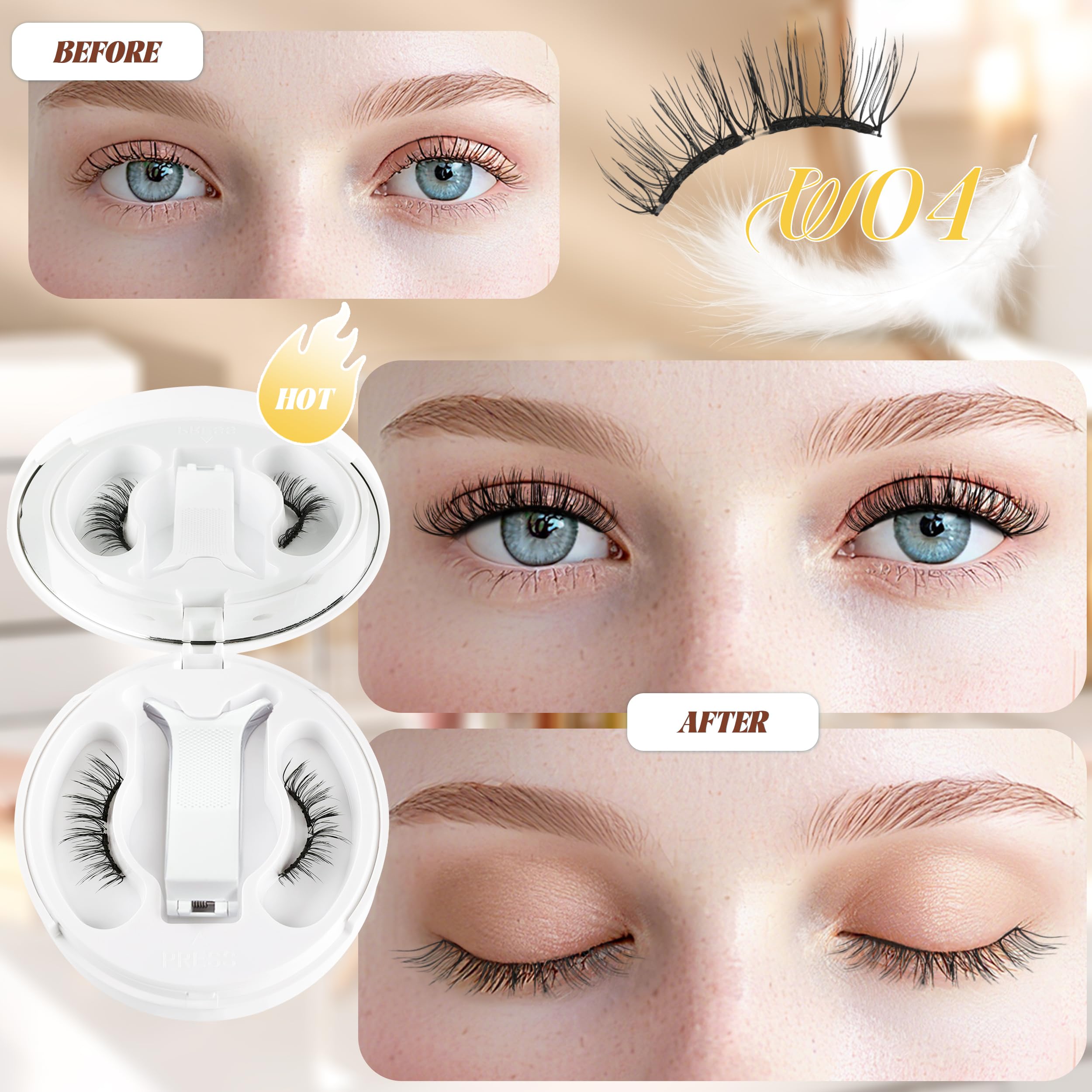 Chensplend non-adhesive magnetic lashes reduce skin irritation.
