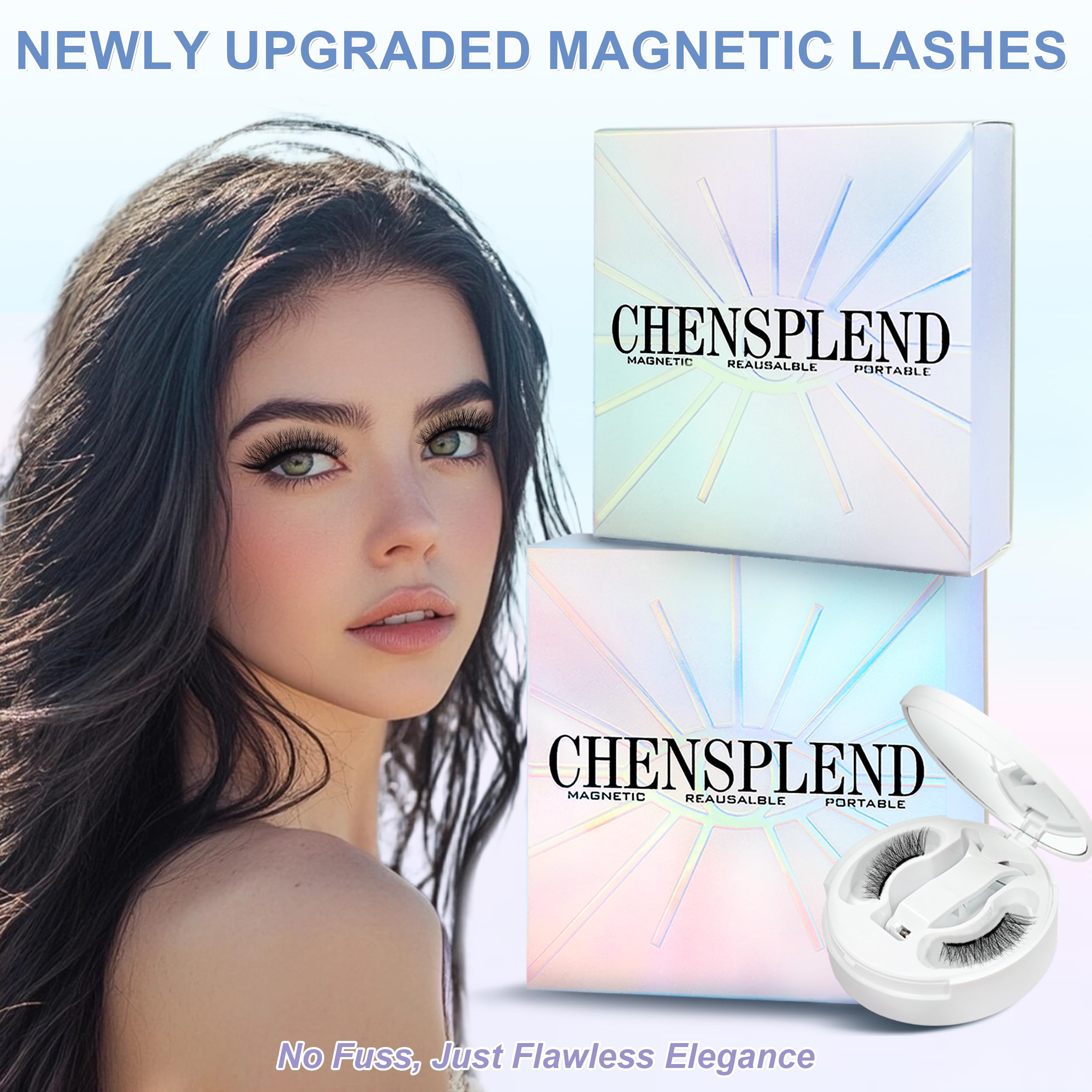 CHENSPLEND Premium Silver Gift Box stores lashes and clip
