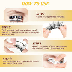 Chensplend silver gift box packaging keeps lashes and clip organized.