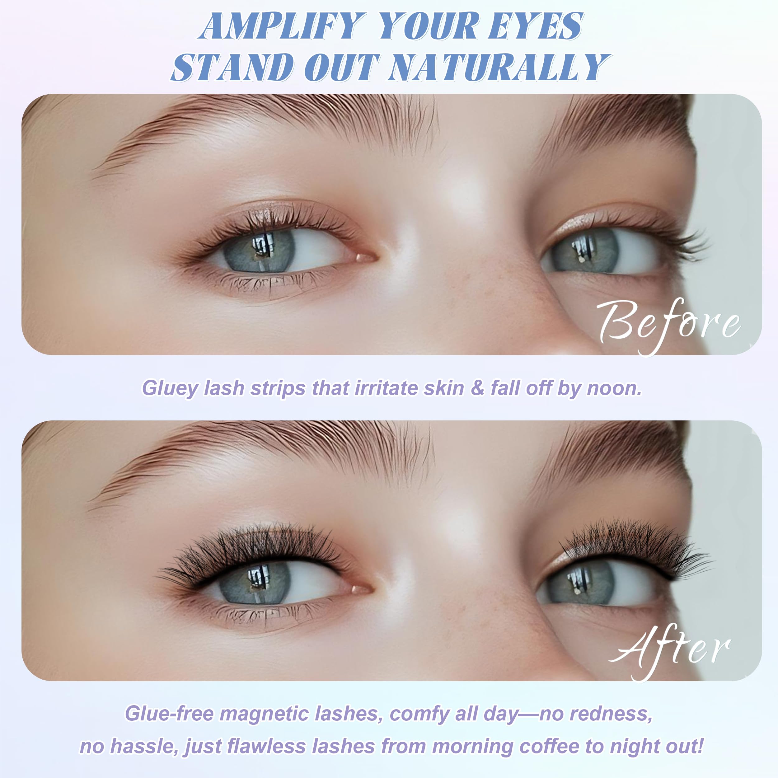 CHENSPLEND Soft Magnet Material contours to the eye shape