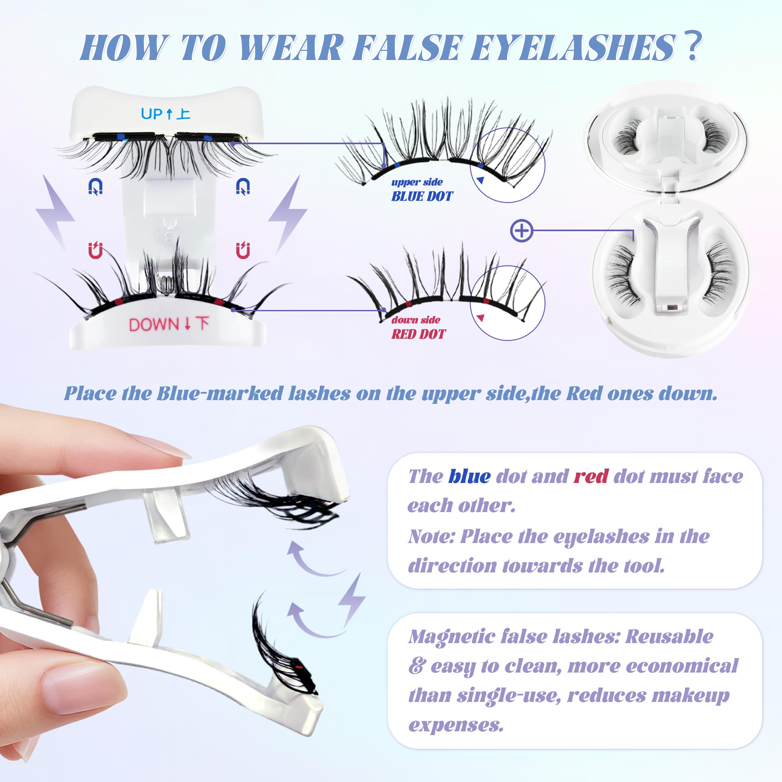 Chensplend Soft Magnet Material flexing along lash line for comfort
