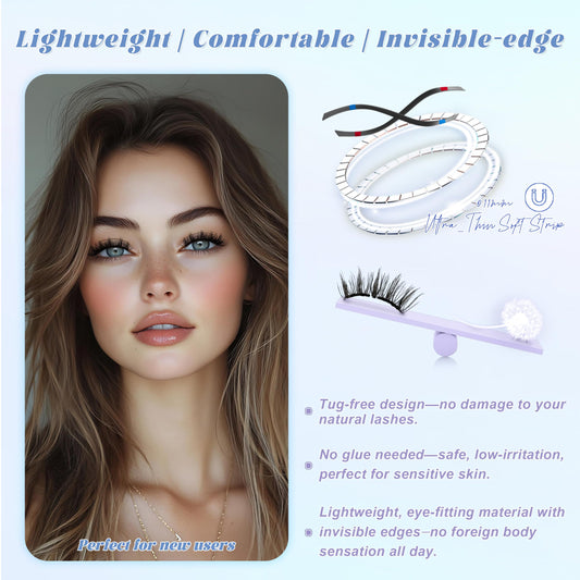 CHENSPLEND Soft magnetic lashes offer flexible, comfortable fit all day.