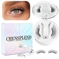 Chensplend Upgrade Magnetic Eyelashes with Applicator shown for glue-free application