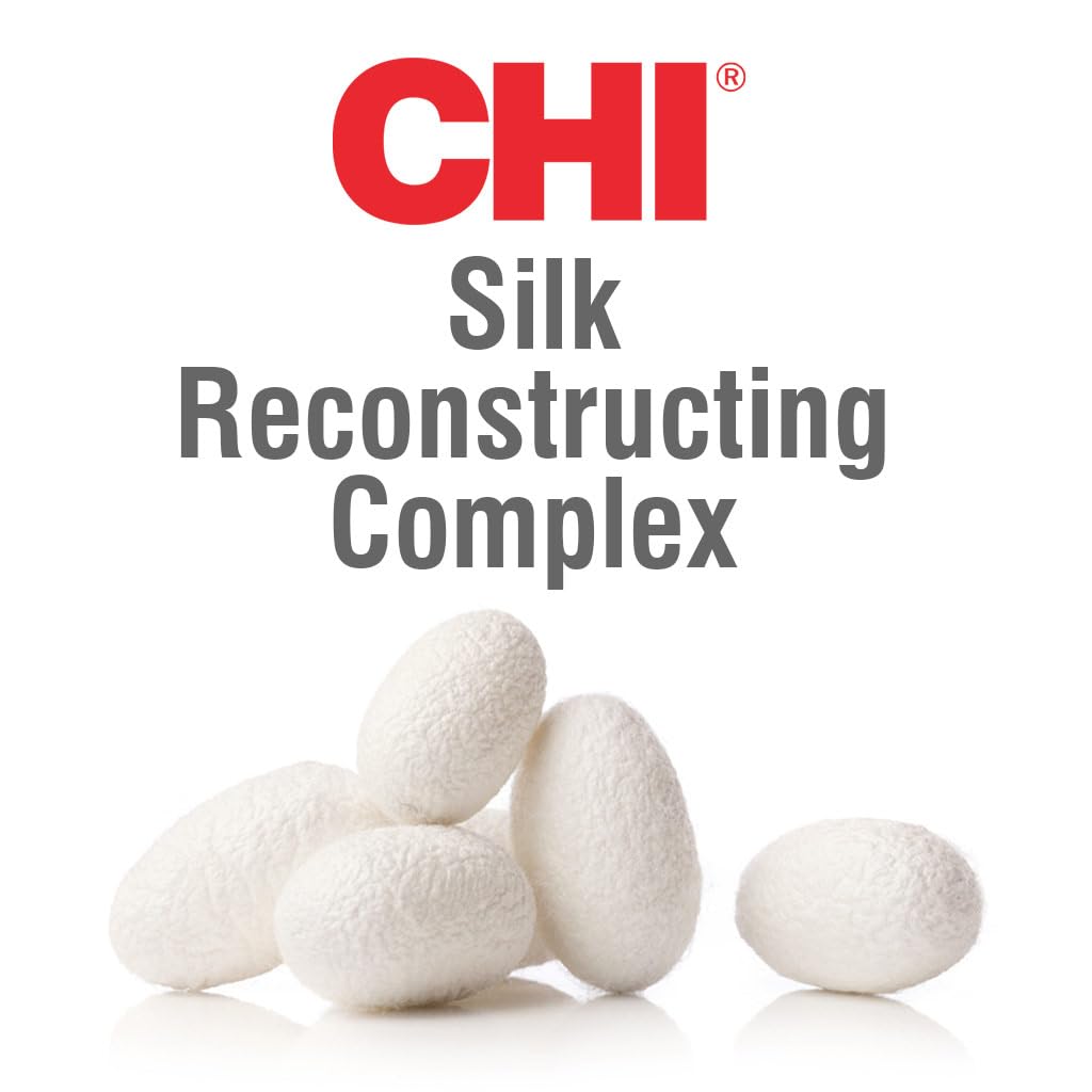 CHI Infra Silk Infusion bottle with pump enables easy glide and quick styling.