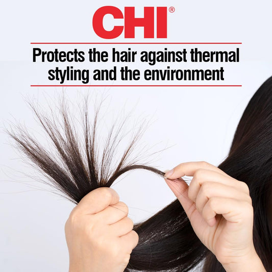 CHI Infra Silk Infusion ingredients, featuring silk, wheat, and soy for strength.