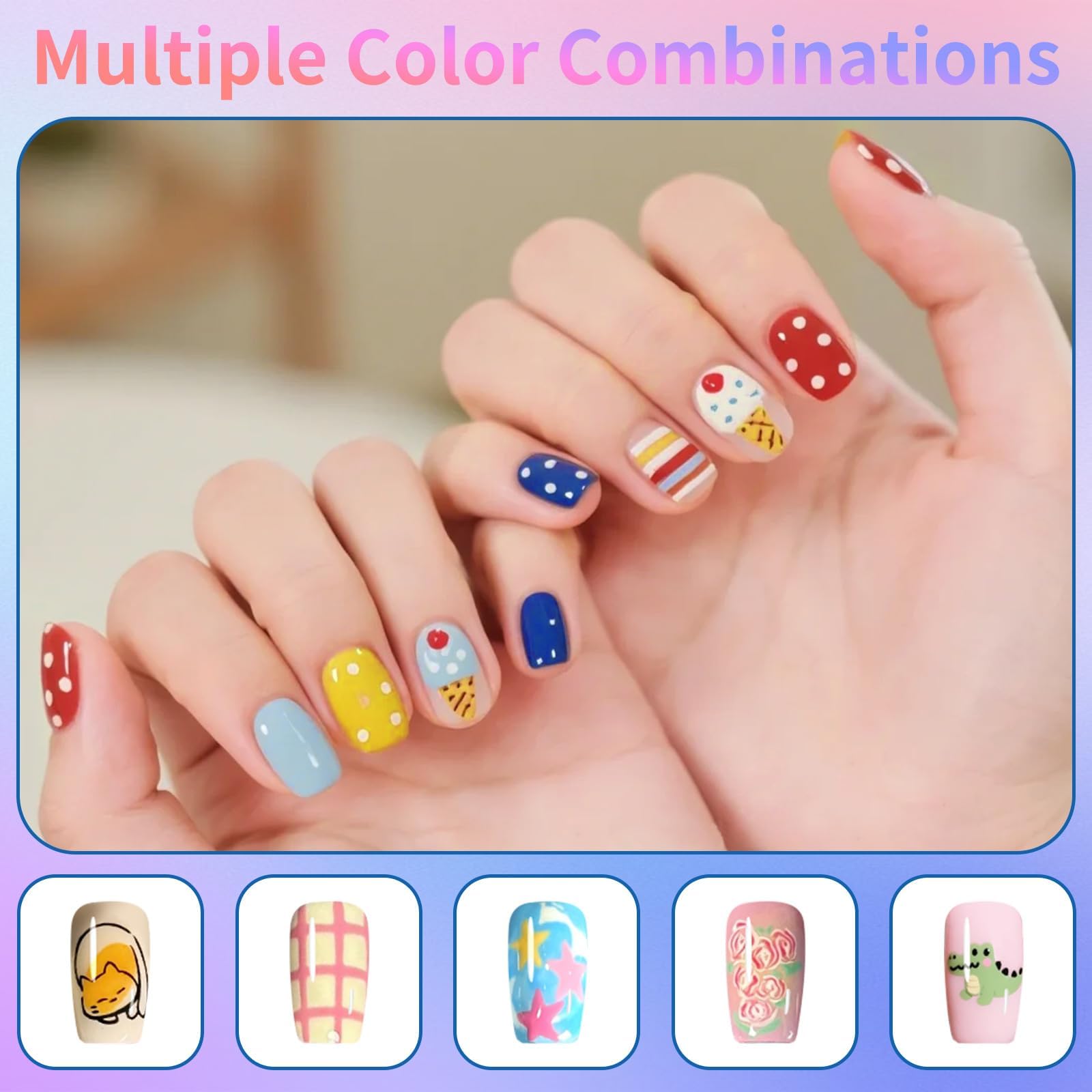 CHIAFEYI Nail Art Pens waterproof ink dries quickly for lasting designs.