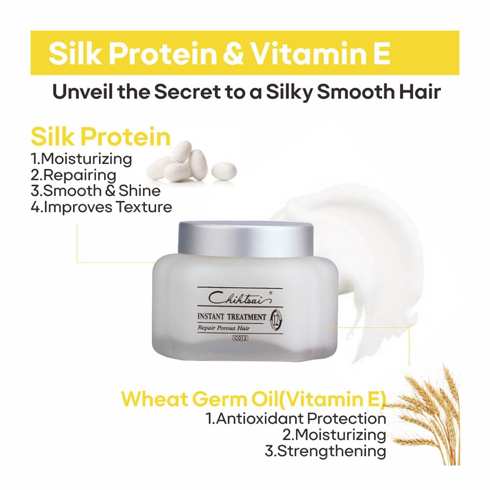 Chihtsai Instant Treatment silky finish look emphasizes smoother, easier styling.
