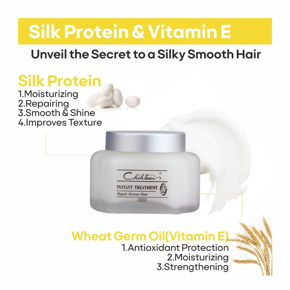Chihtsai Instant Treatment silky finish look emphasizes smoother, easier styling.