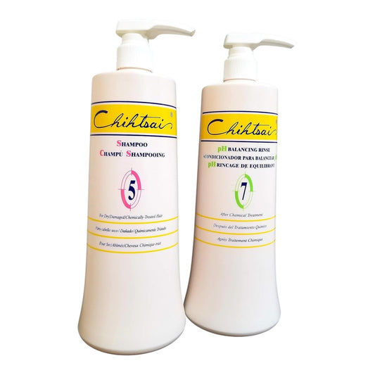 Chihtsai No 5 shampoo bottle delivers moisture for dry, damaged hair