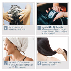 Chihtsai No.36 Keratin Cream on hair application improving manageability