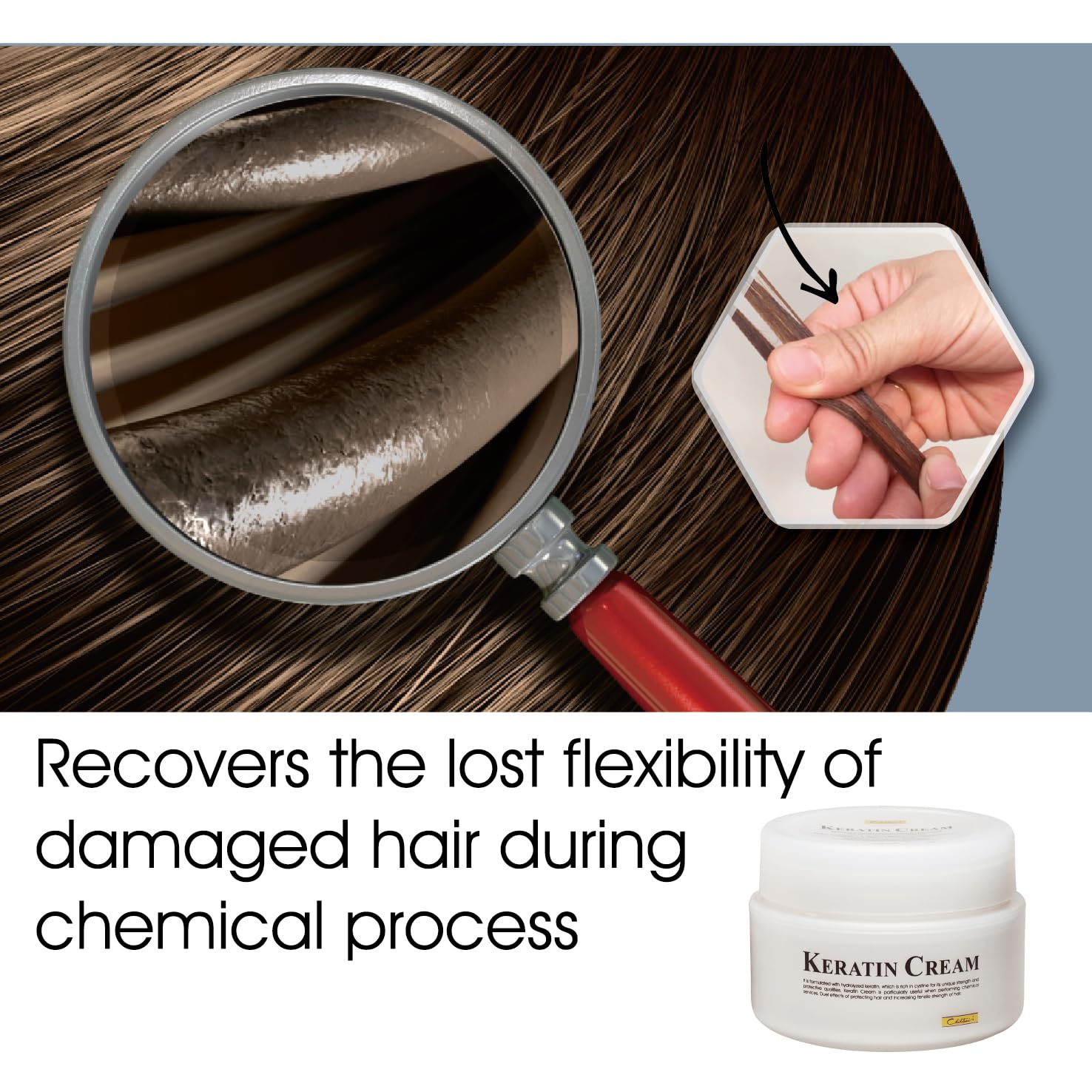 Chihtsai No.36 Keratin Cream close-up showing creamy texture and nourishing feel