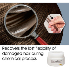 Chihtsai No.36 Keratin Cream close-up showing creamy texture and nourishing feel