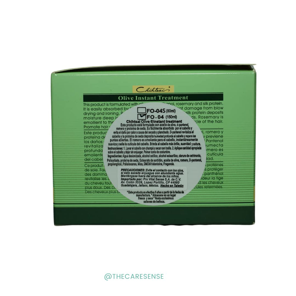 Chihtsai Olive Instant Treatment creates shine and smoothness in hair