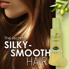Shiny, hydrated strands after Chihtsai Olive Shampoo routine.