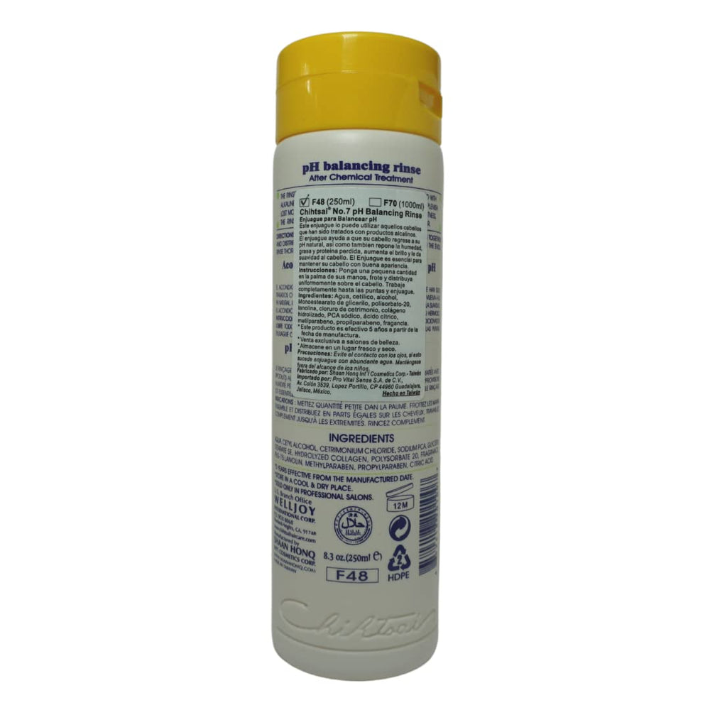 Chihtsai Ph Balancing Rinse No.7 shown for chemically treated hair care