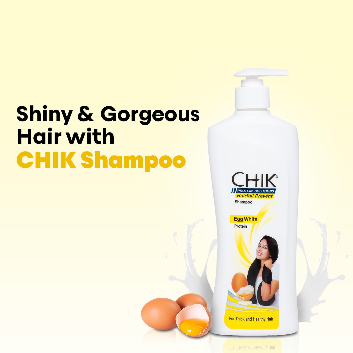 CHIK Apply and rinse action demonstrates gentle scalp cleansing