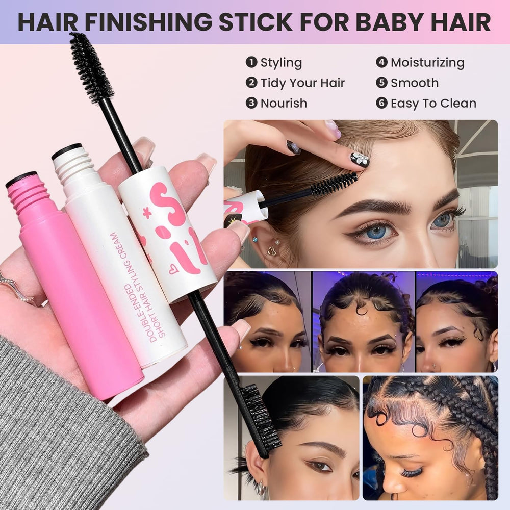 Chikyo bristle hair brush smoothing the hairline for a cleaner look