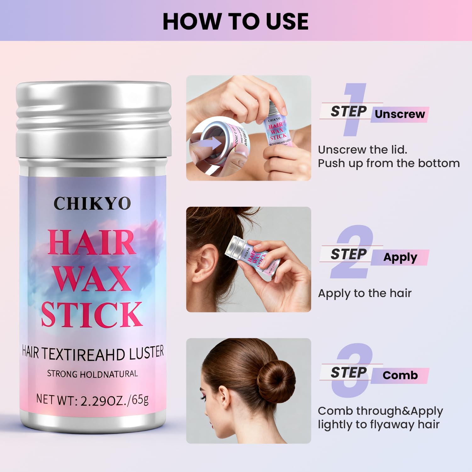 Chikyo edge brush tidying baby hairs for a neat edge