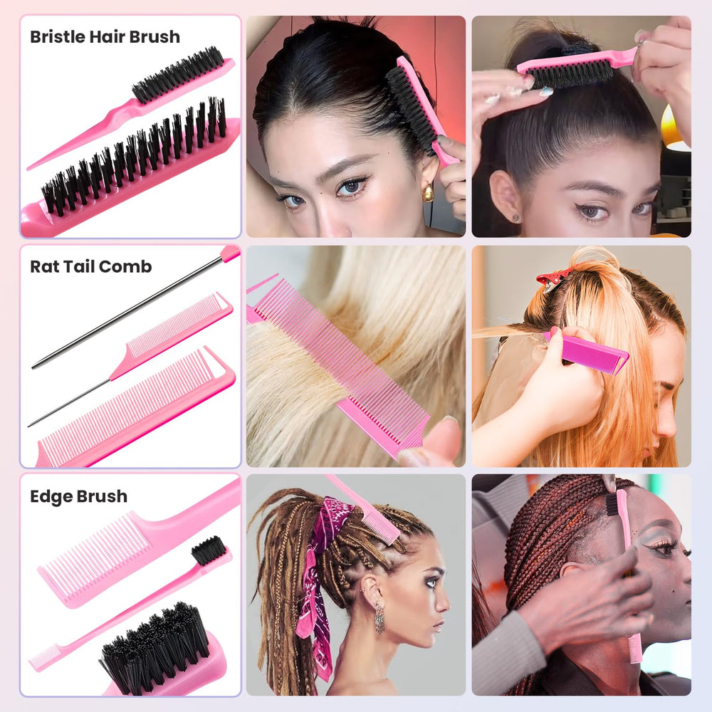 Chikyo rat-tail comb for precise parting and color application