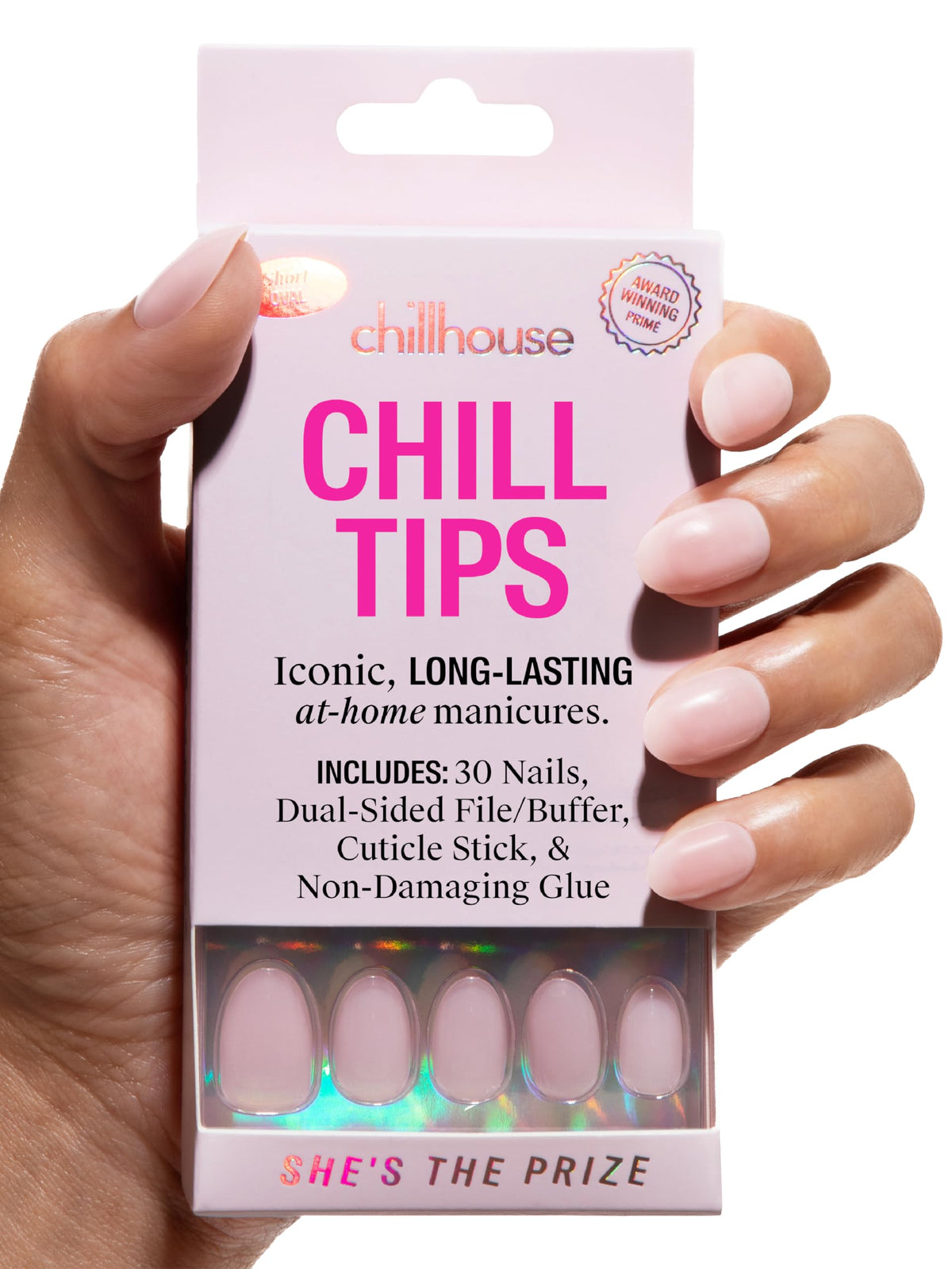 Chillhouse Chill Tips press-on nails kit for fast salon-style mani at home.
