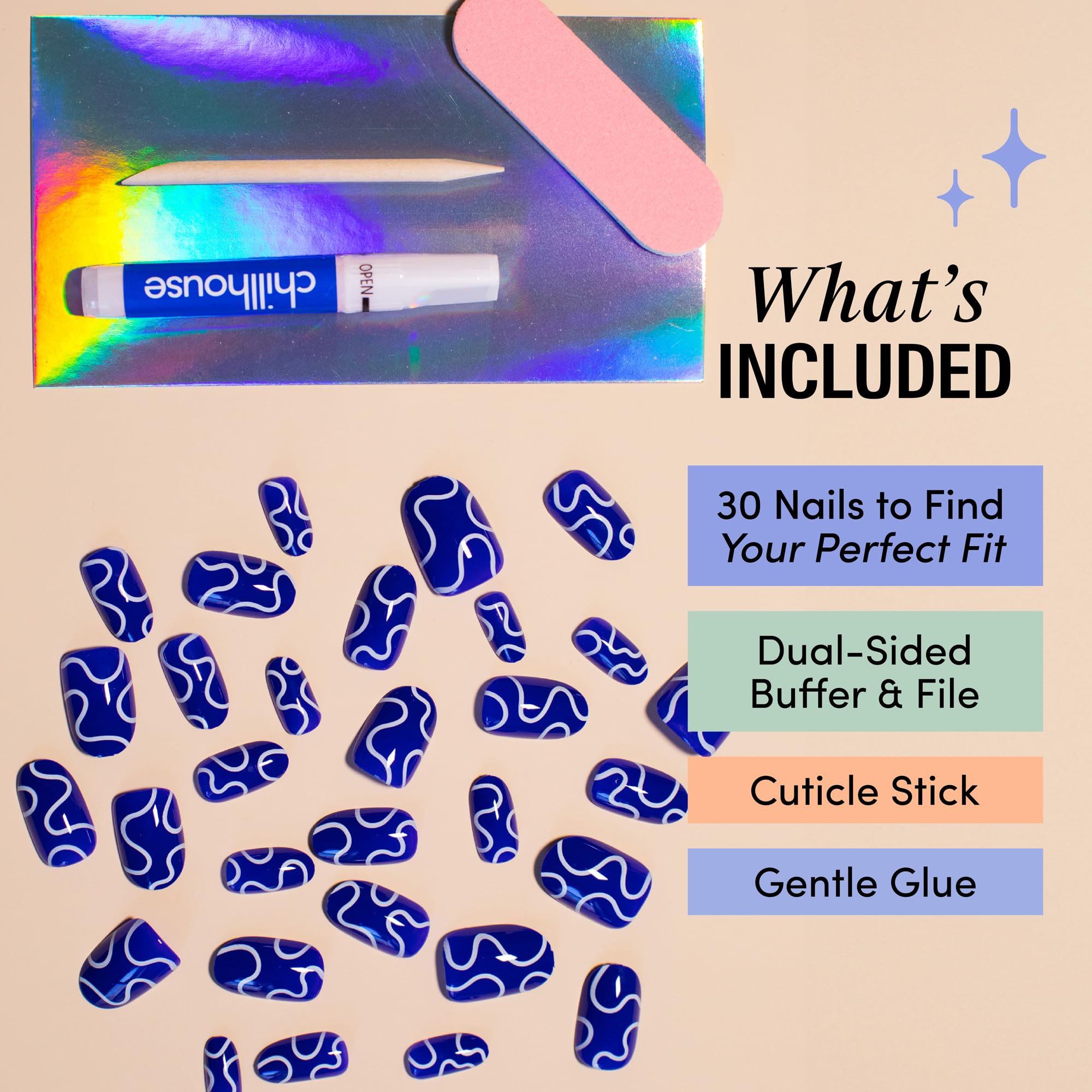 Dual-sided buffer and file for smooth nail prep