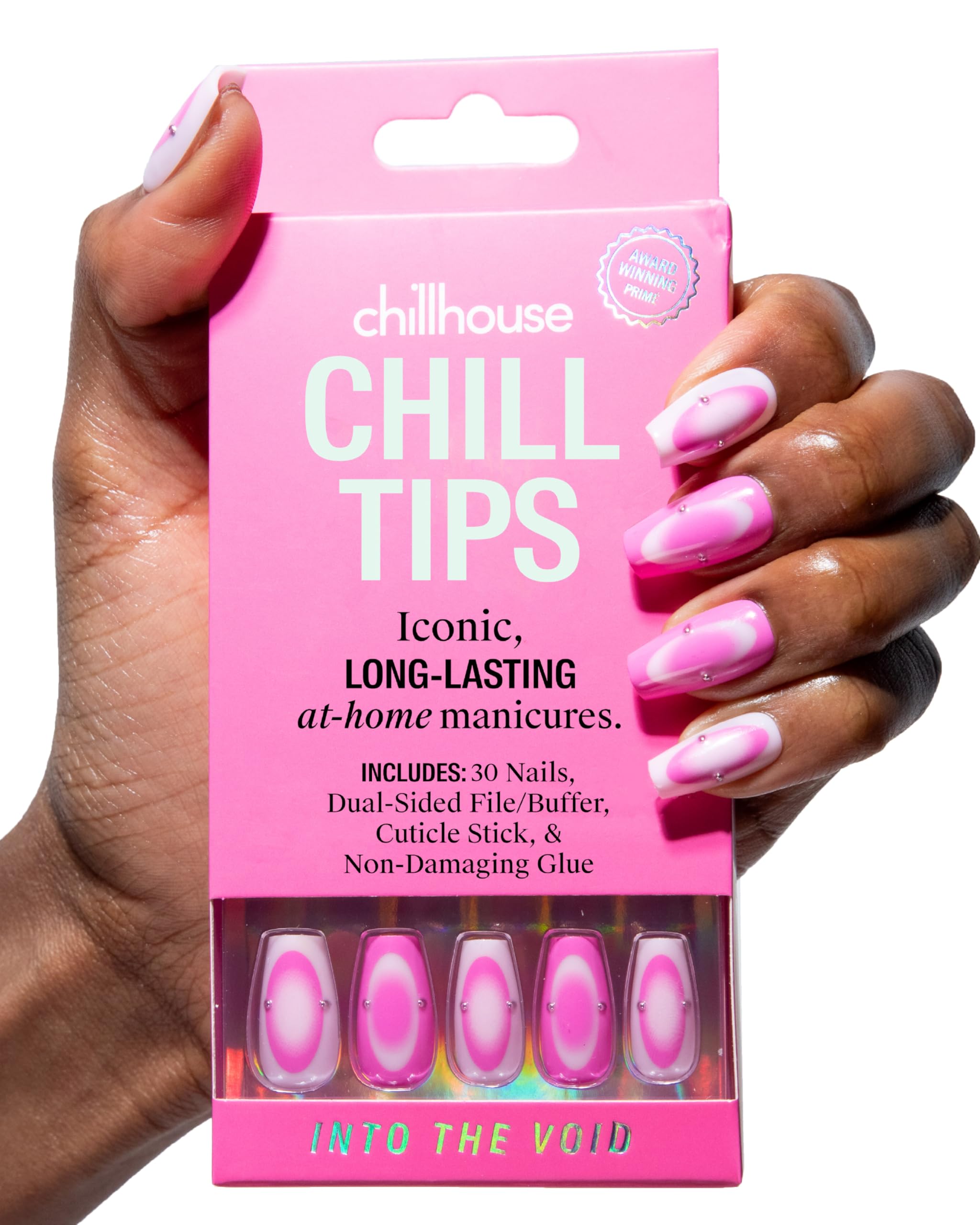 Chillhouse Into the Void square tips for a glossy mani at home