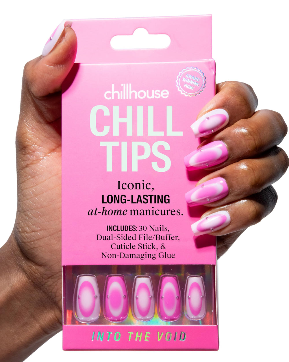 Chillhouse Into the Void square tips for a glossy mani at home