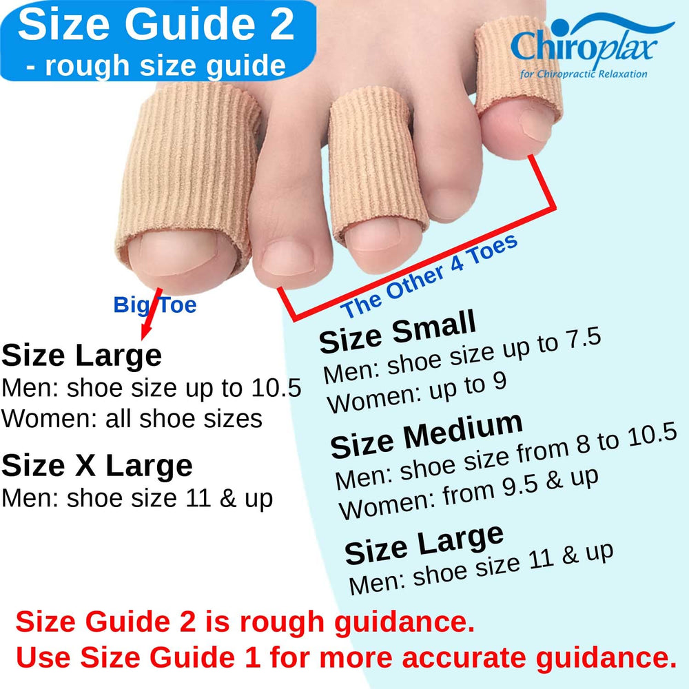Chiroplax toe tubes XL size for comfortable toe fit