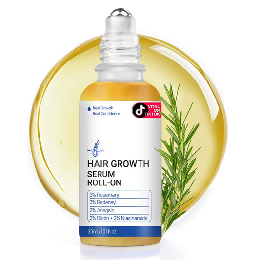 ChLNDalin Hair Growth Roll-On bottle with rosemary for scalp nourishment