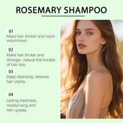 ChLNDalin Rosemary shampoo foam lather for deep scalp cleansing and hydration.
