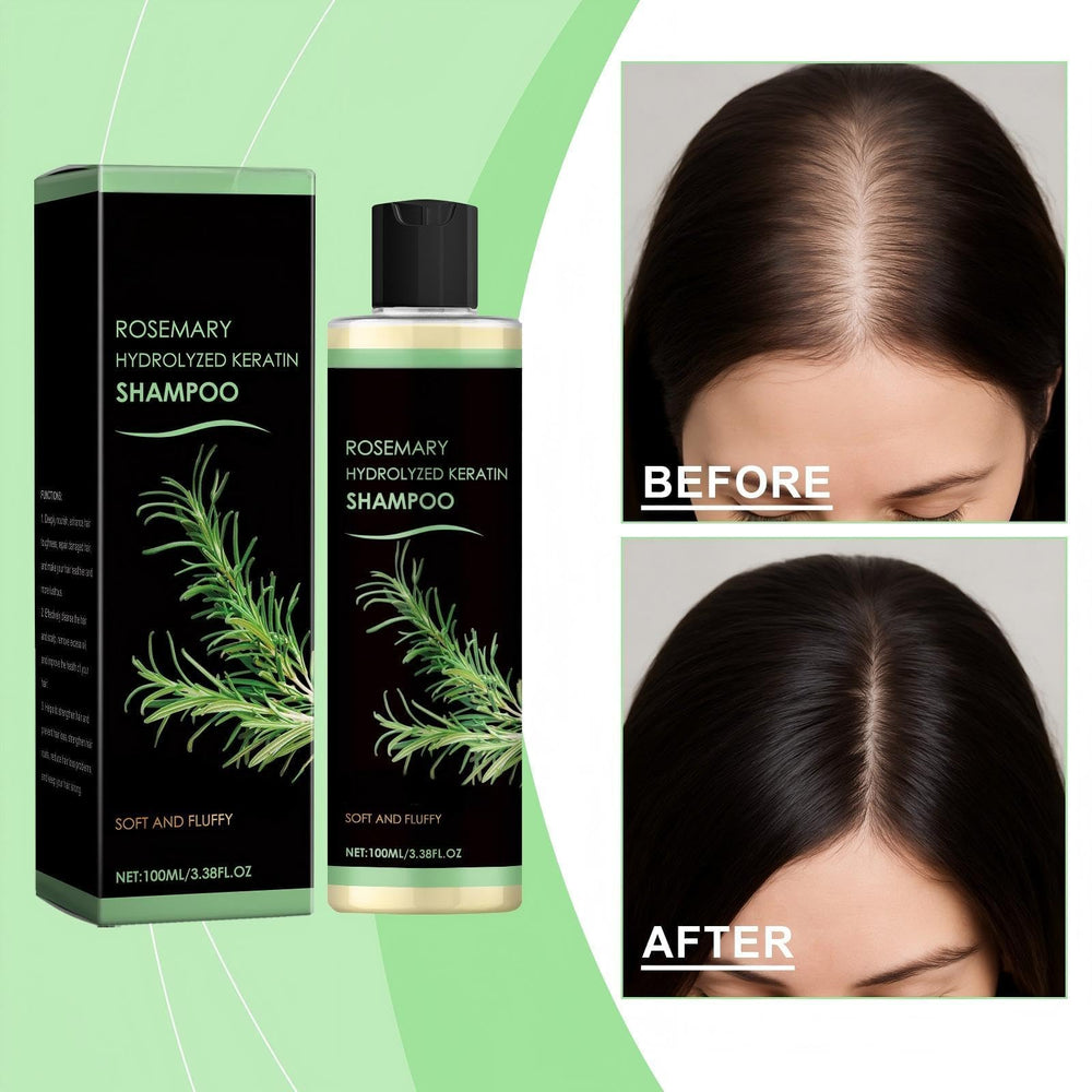 ChLNDalin Rosemary Shampoo application shown for easy daily use.