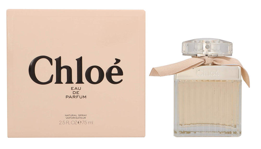 CHLOE New EDP packaging display showcases elegant silhouette.