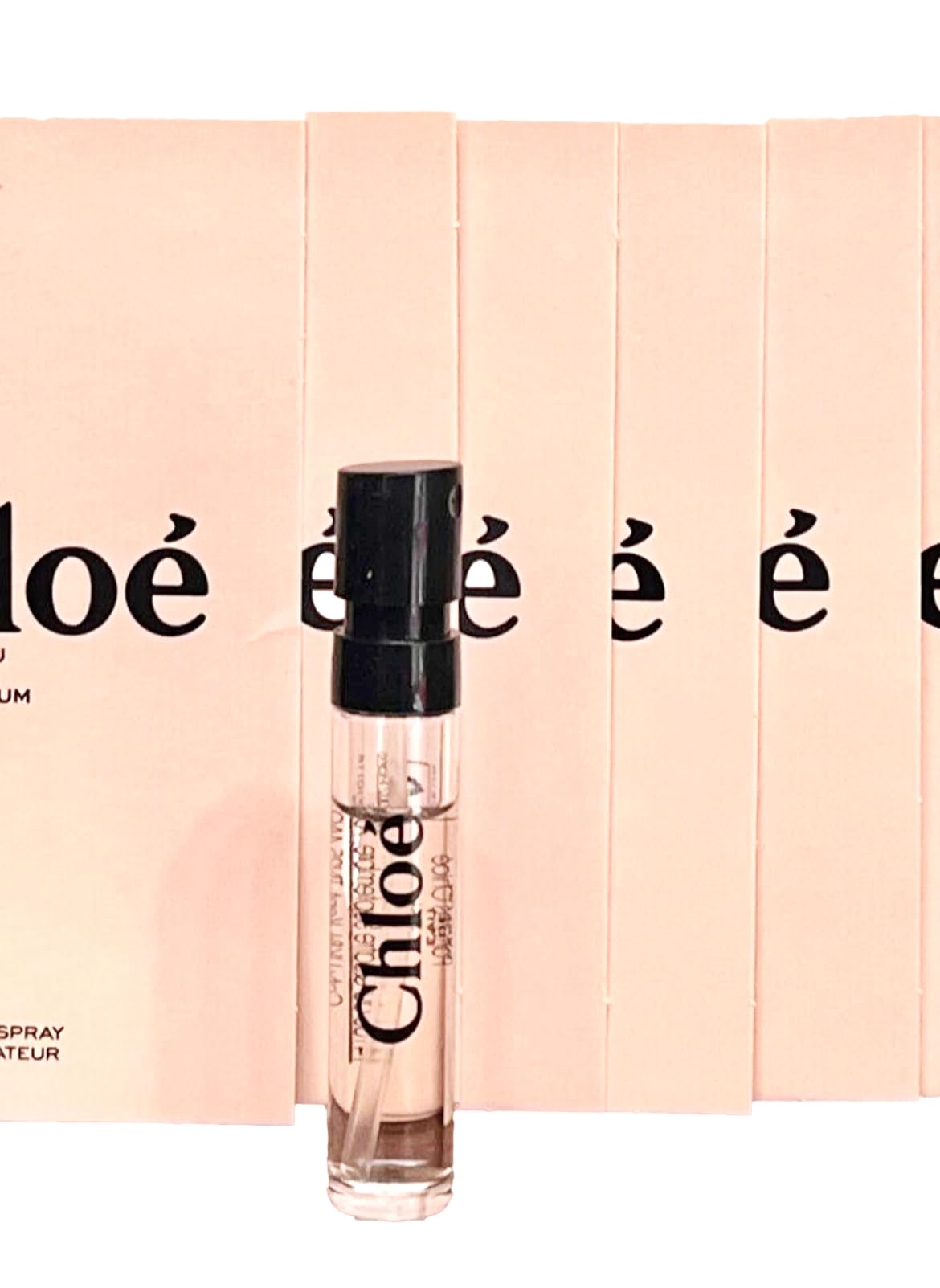 Chloe sample perfume packaging elegant boxes, premium travel-friendly presentation.