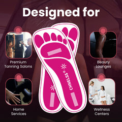 CHNELSS Pink Feet Pads non-slip surface helps clients stay steady.