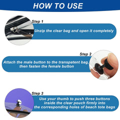 Choshion beach tote accessory set for clutter-free beach outings