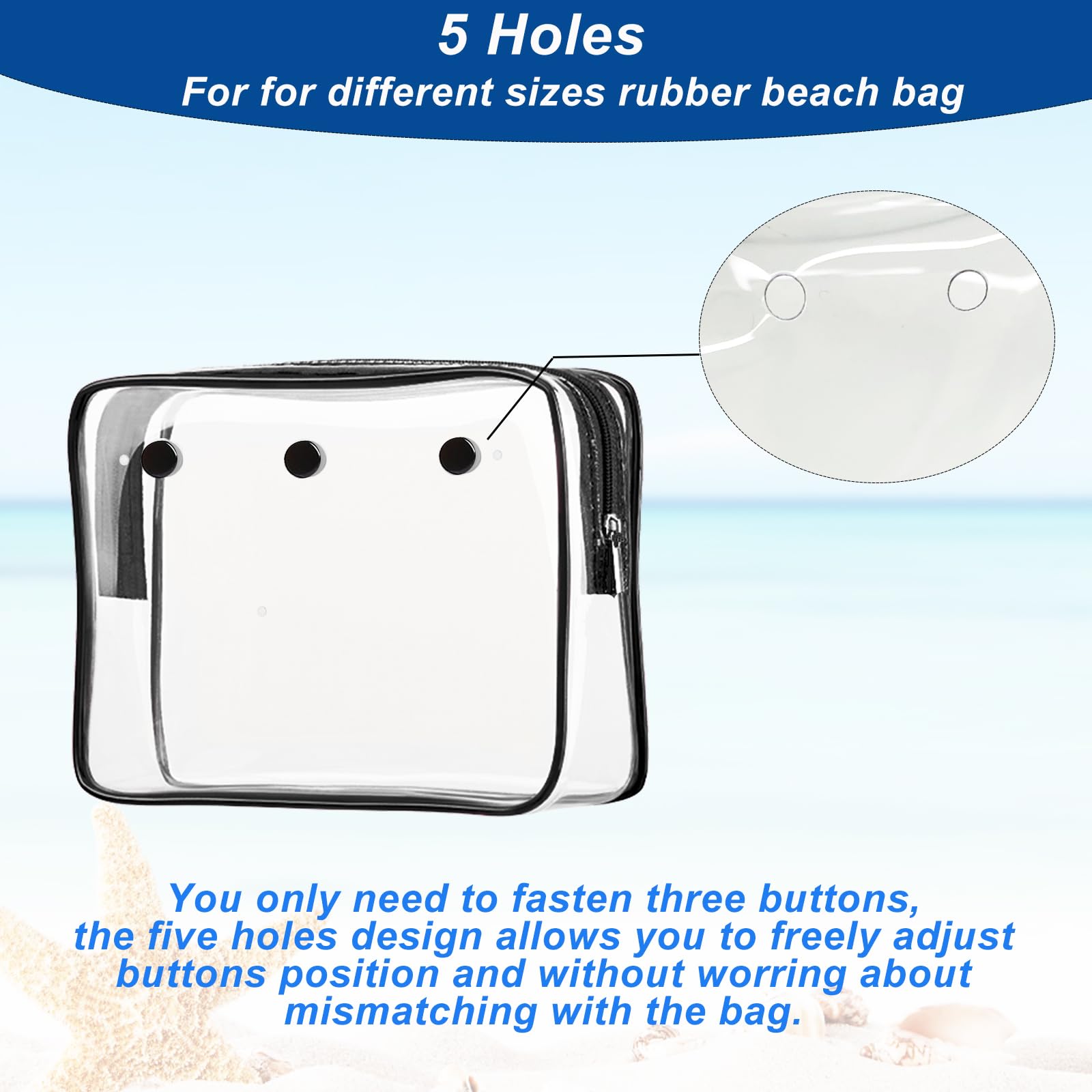 Choshion clear insert bag beach tote compatibility fits standard bags.