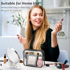 Choshion clear insert bag four-piece set for travel organization.