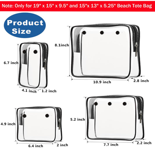 Choshion clear insert bag medium makeup bag compact travel essentials.