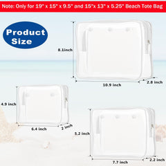 Choshion clear insert bag medium makeup case for cosmetics and easy spotting