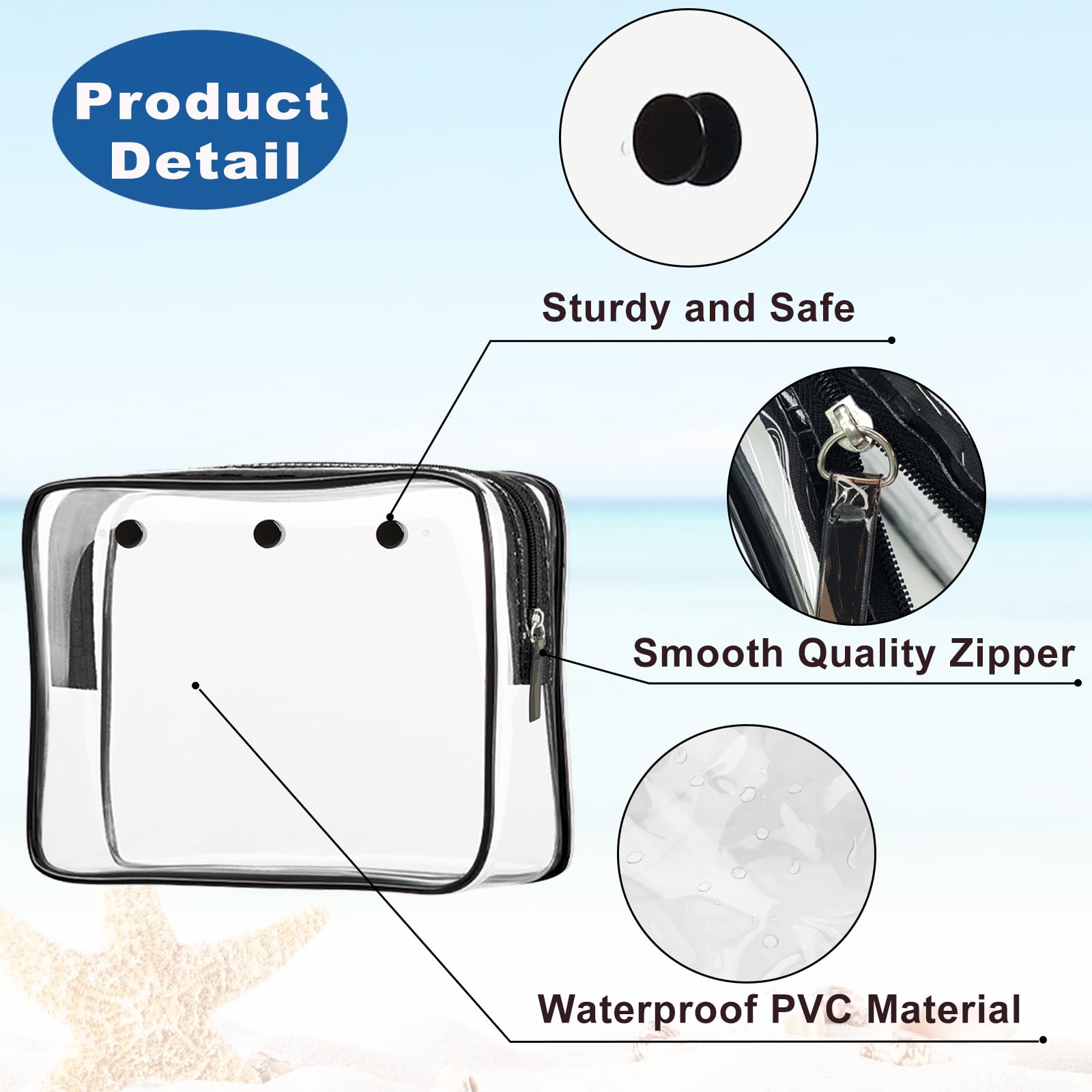 Choshion clear insert bag small cosmetic bag portable for on-the-go.
