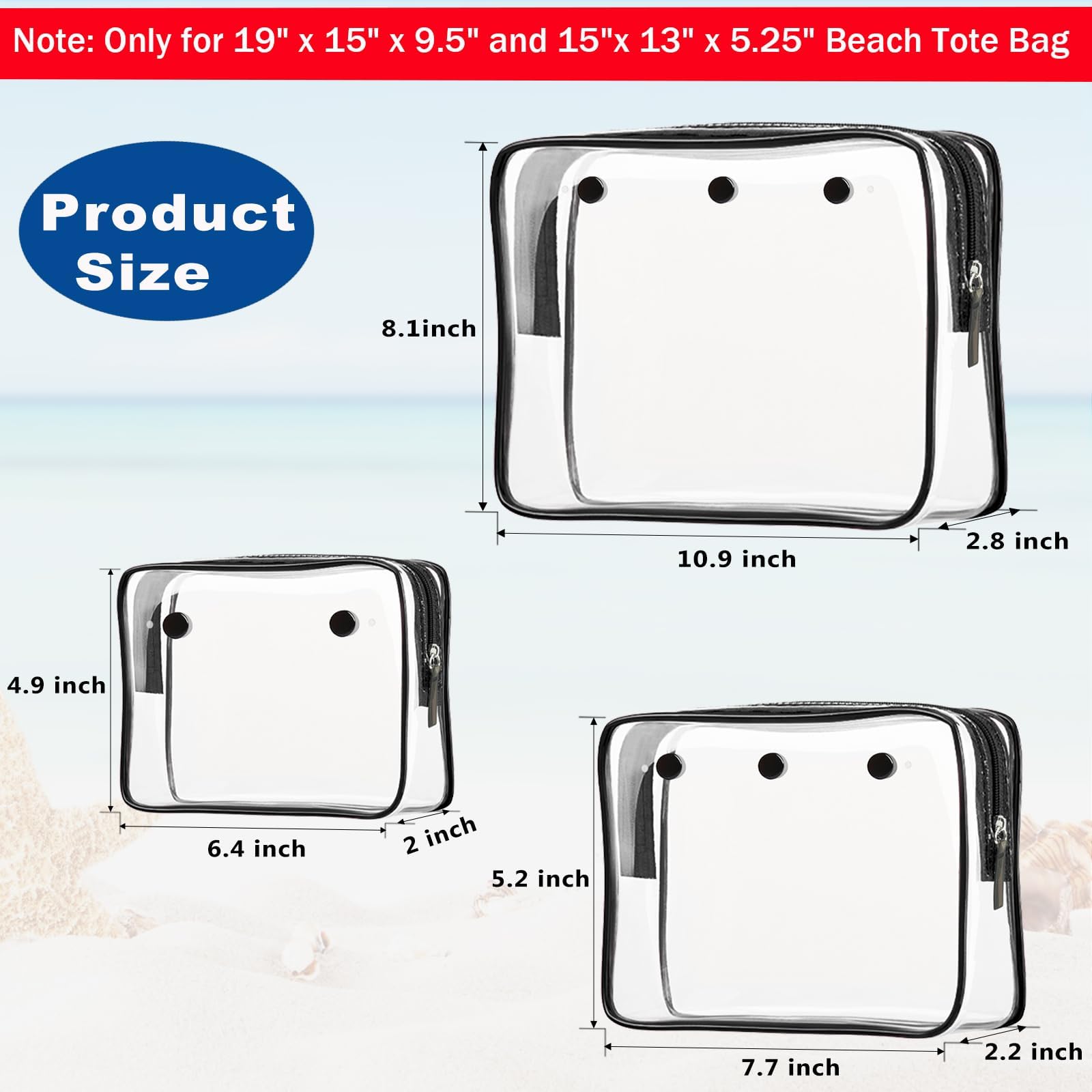 Choshion large clear toiletry bag keeps cosmetics dry and easy to reach.