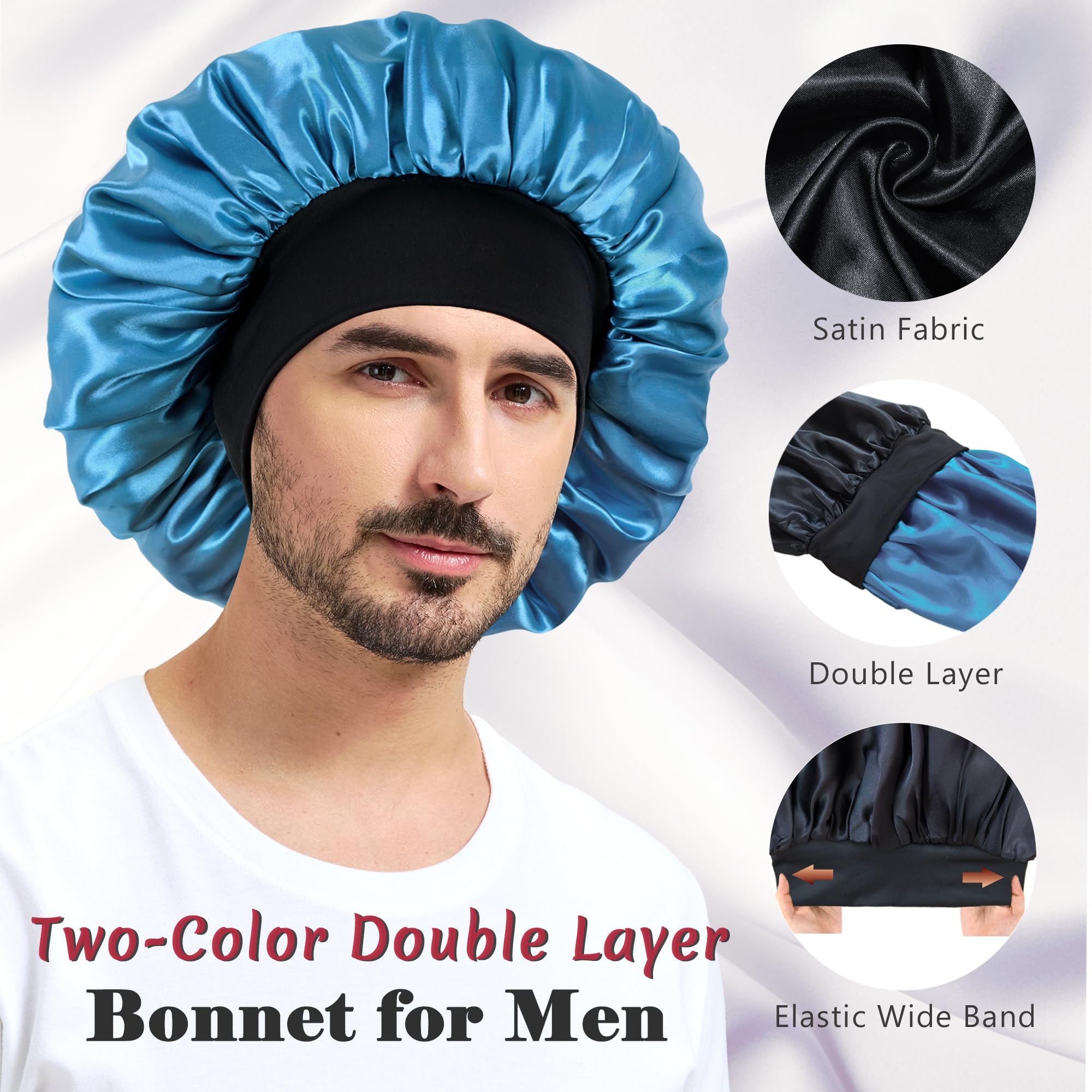 Choshion Silk Bonnet shown inside-out highlighting reversible color options